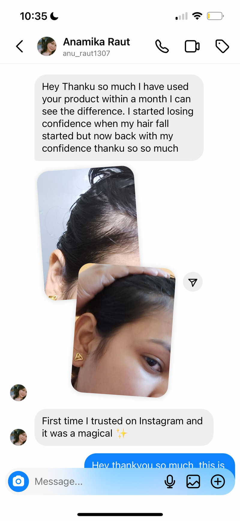 Customer testimonial